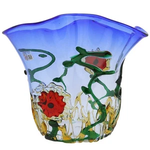 Jarrón de flores abstracto de vidrio GlassOfVenice Murano - azul - Imagen 1 de 8