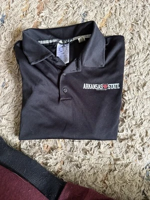Adidas Arkansas State Red Wolves Football Polo Men’s M  Performance Golf Tee - Image 1 of 4