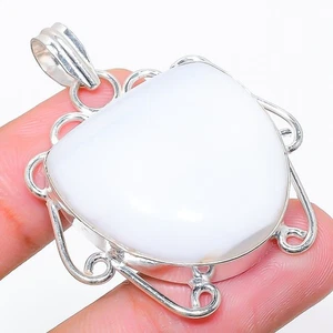 Dendrite Opale Gemma Artigianale 925 Sterling Argento Gioielli Ciondolo - Foto 1 di 5