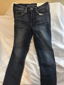 American Eagle Next Level Stretch-Jeans Damengröße 6 lang blau Denim mittlerer Bund - Bild 1 von 24