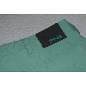 Pantalones Cortos de Golf PING Para Hombres Talla 40 Poliéster Sensor Absorbente Fresco Plano Azul Verdoso - Imagen 1 de 5