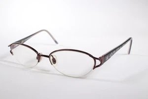 Laura Ashley Eyeglasses MULBERRY Women Purple Semi-Rimless Metal Glasses Frames - Picture 1 of 4