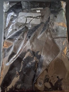 MEN'S TONY & CANDICE BLACK SILK SATIN LUXURY ROBE SZ XXL NEW - Picture 1 of 4