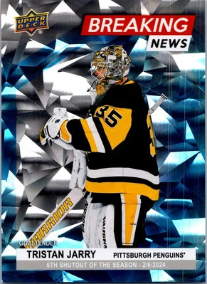 2024-25 Upper Deck #BN-7 Tristan Jarry Breaking News - Image 1 of 2