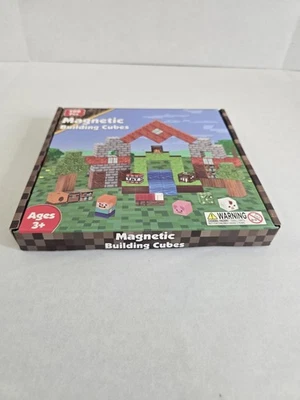 100 PC Magnetic Cubes Building Blocks Toy Set STEM Educational Minecraft Style - Image 1 of 4
