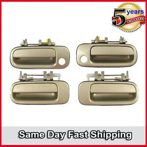 Outside Outer Door Handle 4PCS Front & Rear For 1992-1996 Toyota Camry Beige 4M9