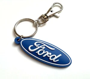 Rubber keyring for Ford - soft logo emblem protects against scratches - Picture 1 of 5