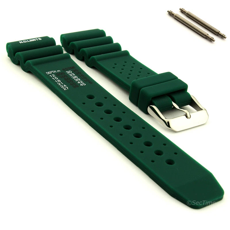 ND Limits Silicone Rubber Waterproof Watch Band Strap 18 20 22 24 PRO MM - Image 1 of 1