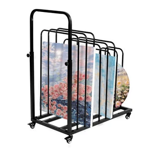 Art Drying Rack Metal Canvas Rack Art Storage with Handle & Caster Wheels AU - Picture 1 of 8