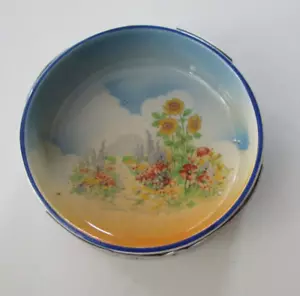 Vintage Ceramic Butter Pat Dish with EPNS Holder 1930s - 40s - Picture 1 of 7