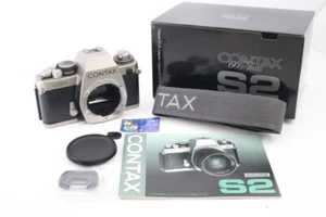 Contax S2 60 Years Silver 35mm SLR Film Camera w/Box from Japan (f02783) - Picture 1 of 10