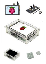 3.5 inch USB HDMI LCD Display Touch Screen for Raspberry Pi 3B+ Case + Heatsink