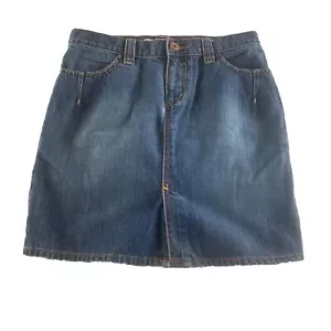 Old Navy Denim Minirock Damen Größe 6 Y2K Jeansrock Kontrastnähte - Bild 1 von 17