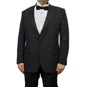 Chaqueta de esmoquin con cuello pico para hombre, 100 % lana boda graduación - Imagen 1 de 1