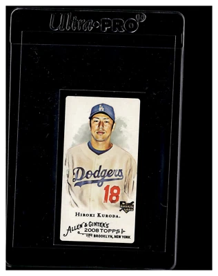 2008 Topps Allen & Ginter #16 Hiroki Kuroda Mini Black - Image 1 of 2