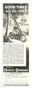 Printanzeige Ride a Harley-Davidson Good Times 1935 1/4-seitige Werbung - Bild 1 von 4