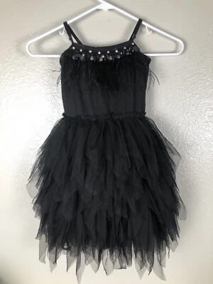 IBTOM CASTLE Niños Cisne Princesa Baile Disfraz Pluma Bailarina Niña Talla 100 Foto 1 de 4