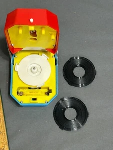 HTF vintage Ohio Art MIGHTY TINY Record Player + TWO RECORDS 105 117 - Picture 1 of 12