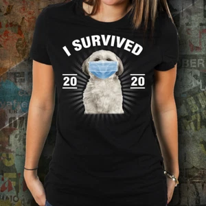 Shih Tzu T-Shirt Funny Dog Lover Shirt I Survived 2020 Unisex ShihTzu Shirt Gift - Bild 1 von 13