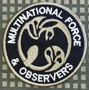 Multinational Force & Observers Patch Black 3" Hook & Iron-On Repro New A890 - Picture 1 of 2