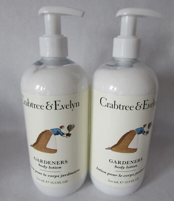 Loción corporal perfumada Crabtree & Evelyn Gardeners 16,9 oz con juego de 2 bombas Foto 1 de 2