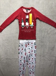 Nova Kids Pajamas Size 6 Chilling With My Gnomies Red Multicolor NWT - Picture 1 of 9