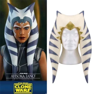 Star Wars Ahsoka Tano Cosplay Latex Head Cover Mask Hats Halloween Prop Headgear - Picture 1 of 8