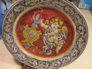 Vintage 20th CENTURY italian Majoiica plate with holder. - Picture 1 of 8