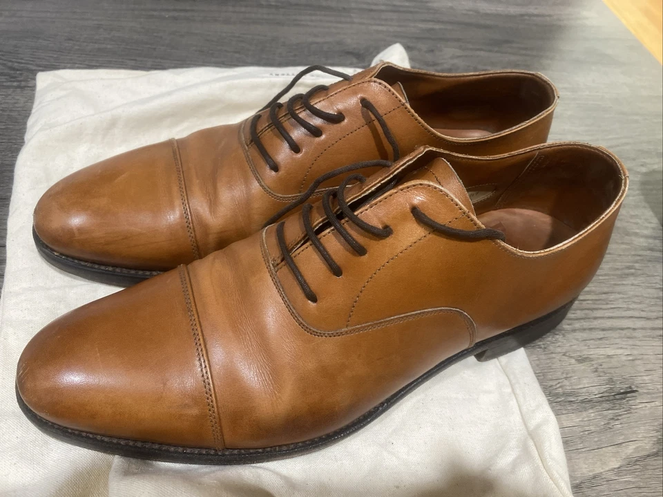 Zapatos con cordones Paul Stuarts 8001/17 de cuero marrón para hombre 9 1/2D Foto 1 de 4