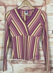 The North Face Womens Multi Color Long Sleeve V Neck Sz S Top - Picture 1 of 4