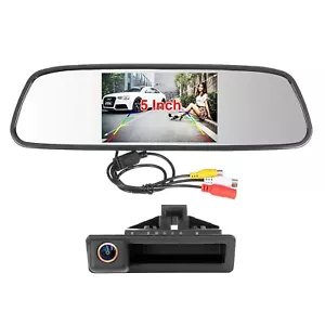 5" Car Rear View Mirror Monitor Fisheye Lens AHD 1080P Backup Camera Kit For BMW - Picture 1 of 24