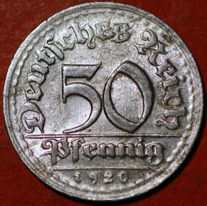 Germany Weimar Republic 50 Pfennig 1920 D KM# 27 - Picture 1 of 2