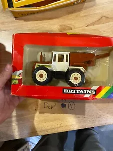 Rare Vintage Britain's 9597 MB Track 1500 White With Plastic Hopper - Picture 1 of 6