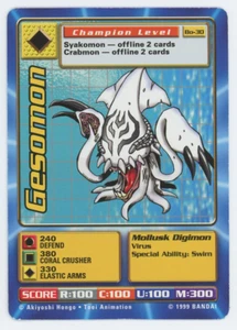 Gesomon BO-30 Digimon Digi Battle Series 1 tarjeta 1999 Bandai - Imagen 1 de 7