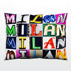 Personalized Pillow Featuring The Name Milan In Photos Of Sign Letters