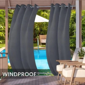 Cortinas de exterior para jardín impermeables, a prueba de viento, apagón con aislamiento térmico - Imagen 1 de 16