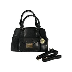 Versace 19v69 Abbigliamento Sportivo Italia Black Stingray Aurora Satchel Bag