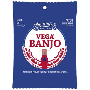 Martin Vega V700 Nickel Wound Banjo Strings, 5-String, Light - Picture 1 of 1