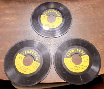 PROMENADE Lot of (3) 45 RPM Records ANGEL BABY CALENDAR GIRL RUBBER BALL BABY OH - Image 1 of 3