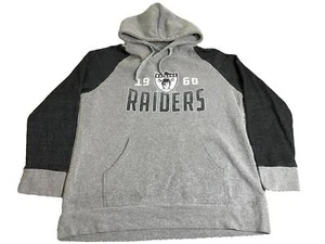 Oakland Raiders Sweatshirt Adult 2XL XXL Gray NFL Football Hoodie Fanatics Mens - Picture 1 of 7