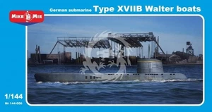 German submarine type XVIIB Walter boats MikroMir 144-006 skala 1/144 - Picture 1 of 5