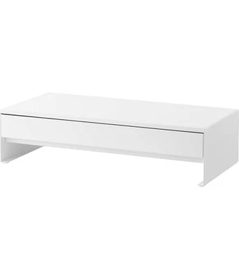 Yamazaki Home Monitor Stand with Drawer White Tower Game Controller Storage - Image 1 of 4