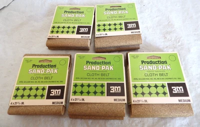 (5) 3M #9277 Lijadora de banda correas 4" X 21-3/4" grano medio Foto 1 de 2