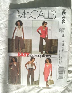 1990's style McCalls Sewing Pattern Pants Wrap Top Unsued - Picture 1 of 2