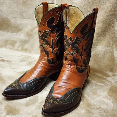 Чипсы Buffalo. Нью-Йорк Нью-Йорк. Винтажные кожаные ботинки мужской размер 9,5 D #0059 - Изображение 1 из 4