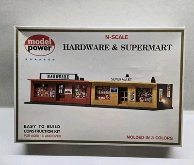 Model Power N Scale Scenery Hardware & Supermart Building Kit No. 1534 - Image 1 of 3