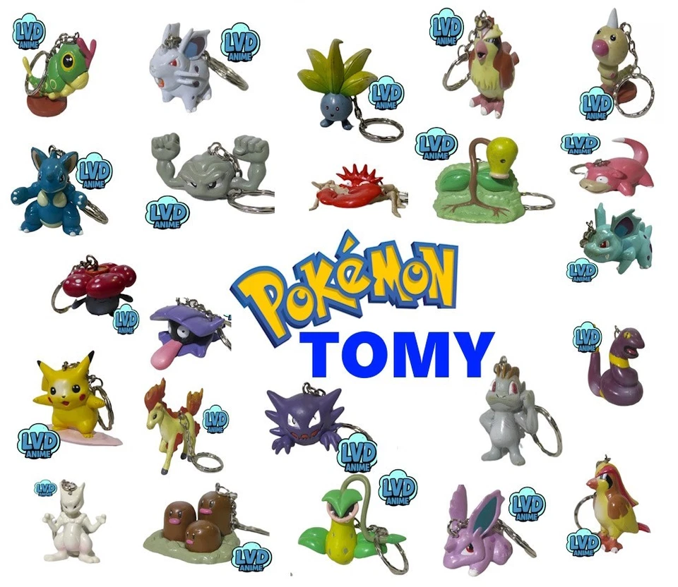 PORTACHIAVI POKEMON 3D FIGURA IN GOMMA 4/6 CM  KEYCHAIN TOMY NINTENDO - Immagine 1 di 1