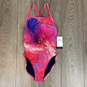 Women's Nike Hydrastrong USA 36 Olympic Bathing Swimsuit NEW One Piece Swim - Picture 1 of 6