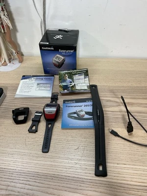 Garmin Forerunner 305 GPS Trainer Watch With Heart Rate Plus Accessories & Box - Image 1 of 4