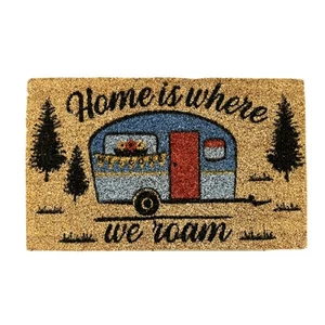Rivers Edge Products 30" x 18" Coir Welcome Door Mat, Slip-Resistant, Home Is - Picture 1 of 6
